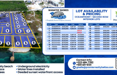 Manatee Shores North Side Caye Caulker properties for sale affordable waterfront